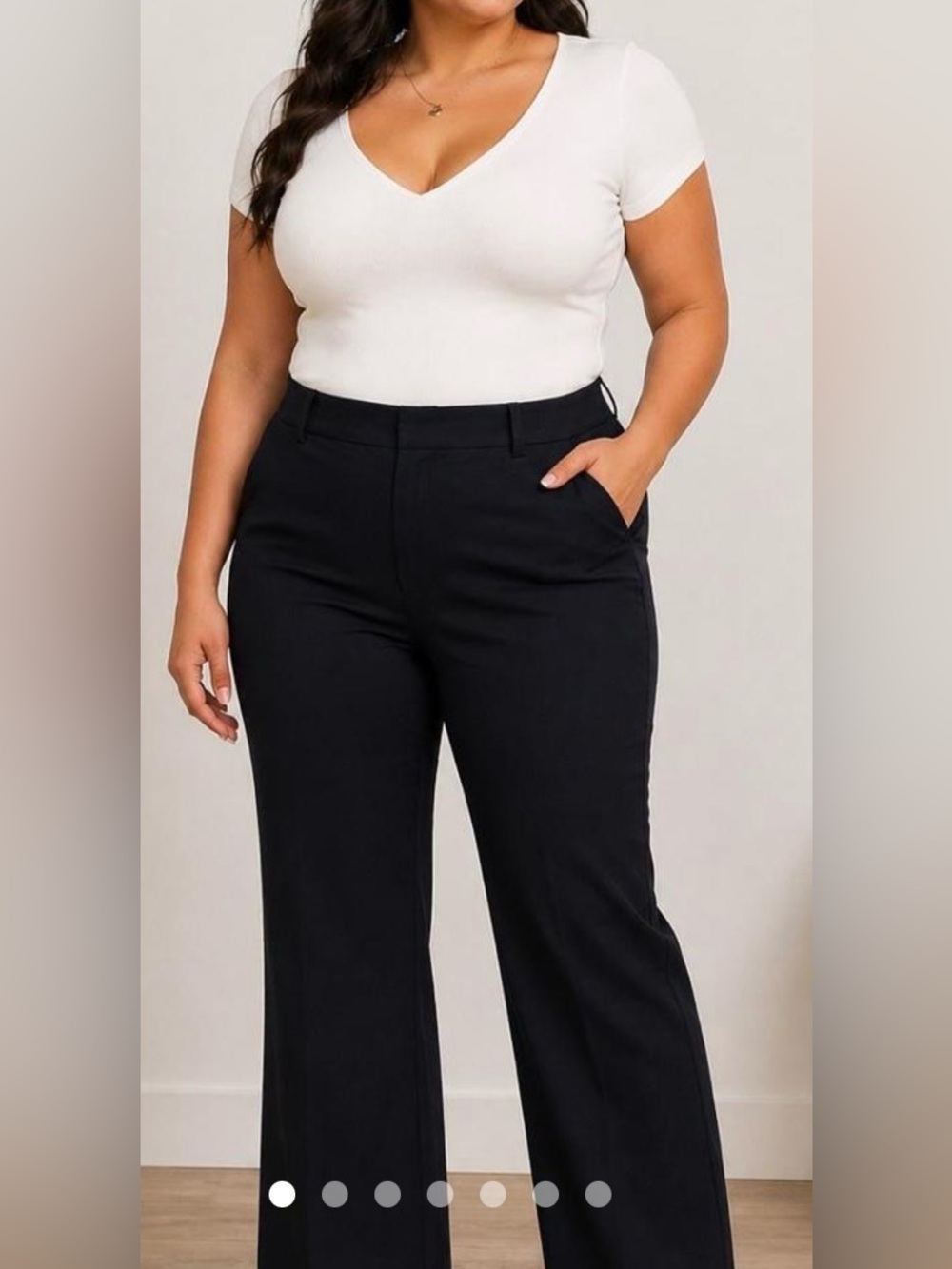 Lane Bryant CLASSIC TROUSER WIDER LEG
RIGHT FIT TECHNOLOGY SIZE 22 PETITE BLACK